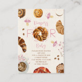 ペストリーおしゃれ女の子ベビーシャワーおむつラッフル エンクロージャーカード (正面)