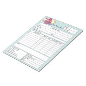 ペストリーのカップケーキベーカリー販売型枠受領請求書 ノートパッド (アングル)