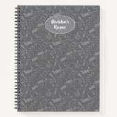 ペストリーのベーケウェアキッチン器具おもしろい模様 ノートブック (正面)