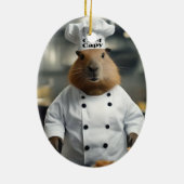 ペストリーの腕前:料理のキャピバラ セラミックオーナメント (裏面)