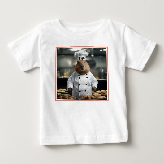 ペストリーの腕前:料理のキャピバラ ベビーTシャツ (正面)