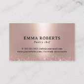 ペストリーウィスクロゴカップケーキベーカリーバラ金ゴールドケーキ 名刺 (裏面)