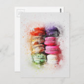 ペストリーカラフルケーキマカロン抽象芸術 ポストカード (正面/裏面)