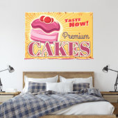ペストリーケーキデザート キャンバスプリント (インサイチュ (寝室))