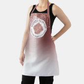 ペストリーケーキベーカリーグリッターバラ金ゴールドピンクドリップ エプロン (インサイチュ)