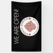 ペストリーケーキベーカリーグリッターバラ金ゴールドピンク 横断幕 (縦)