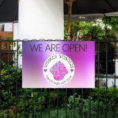 ペストリーケーキベーカリーグリッターピンクパープル 横断幕