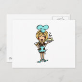 ペストリーシェフ – ブロンドTシャツとギフト ポストカード (正面/裏面)