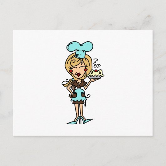 ペストリーシェフ – ブロンドTシャツとギフト ポストカード (正面)