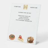 ペストリーショップのパン焼きケーキのパンのロゴメニュー価格 台座サイン (正面)