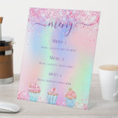 ペストリーショップのベーカリーのロゴホログラフィックメニュー価格 台座サイン (インサイチュ)