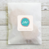 ペストリーショップパーソナライズされたカスタムクッキー スクエアシール