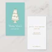 ペストリーショップベーカリーケーキロゴ 名刺 (正面/裏面)