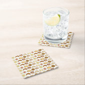 ペストリートレイクロワッサンデンマークマフィン焼いたグッズ スクエアペーパーコースター (インサイチュ)