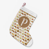 ペストリートレイクロワッサンデンマークマフィン焼いたグッズ スモールクリスマスストッキング (正面 (吊り時))