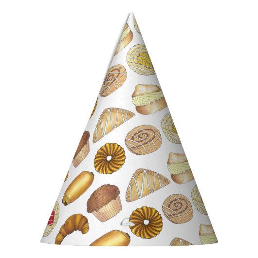 ペストリートレイクロワッサンデンマークマフィン焼いたグッズ パーティーハット (左)