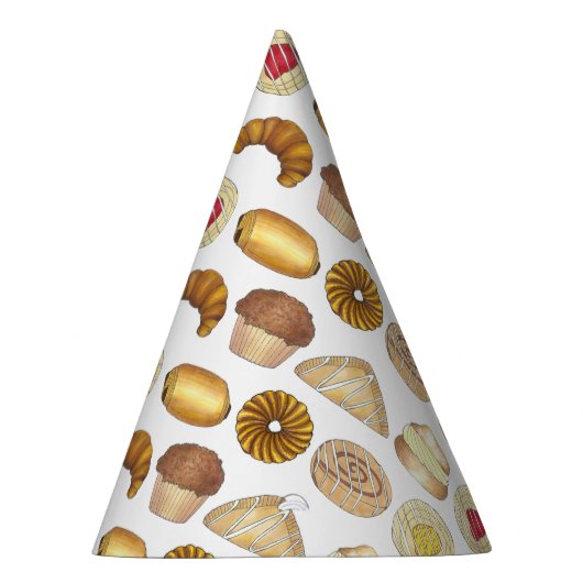 ペストリートレイクロワッサンデンマークマフィン焼いたグッズ パーティーハット (右)