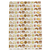 ペストリートレイクロワッサンデンマークマフィン焼いたグッズ ミディアムペーパーバッグ (裏面)