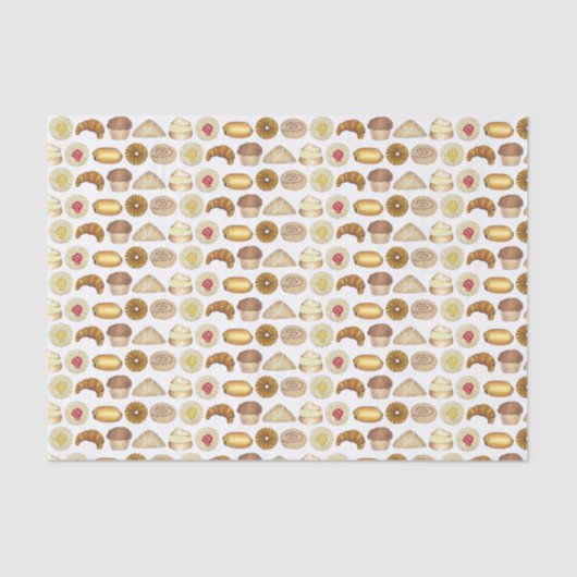 ペストリートレイクロワッサンデンマークマフィン焼いたグッズ 薄葉紙 (正面)