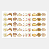 ペストリートレイクロワッサンデンマークマフィン焼いたグッズ 長方形シール (正面)