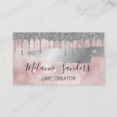 ペストリーナイフ | 《写真》ぼけ味グリッター背景 名刺 (正面)