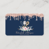 ペストリーハンドツールバラ金ゴールドドリップスベーカリーブルー 名刺 (正面)