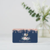 ペストリーハンドツールバラ金ゴールドドリップスベーカリーブルー 名刺 (スタンド正面)