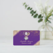 ペストリーハンドツールフラワーズ金ゴールド紙吹雪 名刺 (スタンド正面)