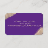 ペストリーハンドツールフラワーズ金ゴールド紙吹雪 名刺 (裏面)