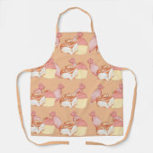 ペストリーバッグ、シナモンパン、カップケーキ桃 エプロン (正面)