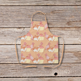 ペストリーバッグ、シナモンパン、カップケーキ桃 エプロン