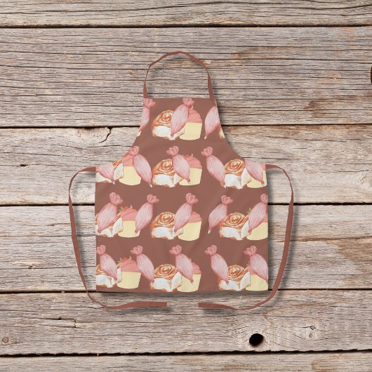 ペストリーバッグ、シナモンパン、カップケーキ茶 エプロン