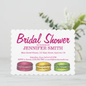 ペストリーフランスのマカロンクッキーブライダルベビーシャワー 招待状 (スタンド正面)