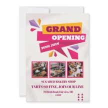 ペストリーベーカリーのオープニングアレンジメントカード