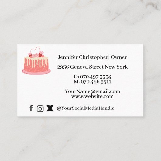 ペストリーベーカリーシェフベーキング器 名刺 (裏面)