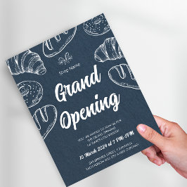 ペストリーベーカリービジネスグランドオープニングテンプレート チラシ