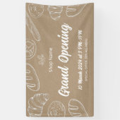 ペストリーベーカリービジネスグランドオープニングテンプレート 横断幕 (縦)