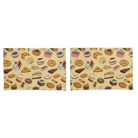 ペストリー模様 枕カバー (フロントセット)