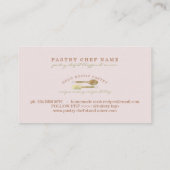 ペストリー素朴フローラスプーンのエレガントロゴ 名刺 (裏面)