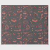 ペストリー・ドードル・パターン ラッピングペーパー (フラット)