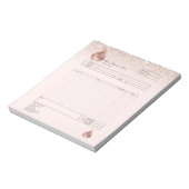 ペストリーCupcakeベーカリー注文型枠請求書メモ帳 ノートパッド (回転)