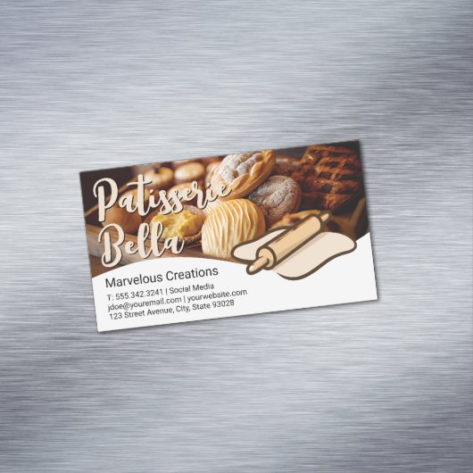 ペストリ焼いたー |転がのピンと生地 マグネット名刺 (インサイチュ)