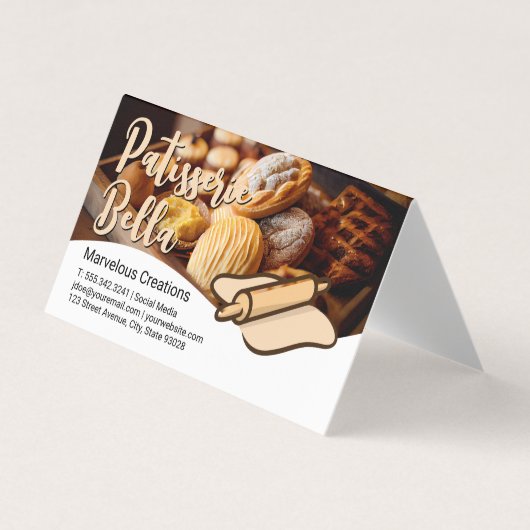 ペストリ焼いたー |転がのピンと生地 名刺 (正面)