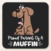 ペストリ誇りを持ったー用マフィンベーキングデザインの親 スクエアペーパーコースター (正面)