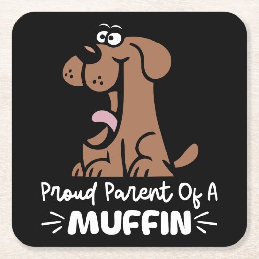 ペストリ誇りを持ったー用マフィンベーキングデザインの親 スクエアペーパーコースター (正面)