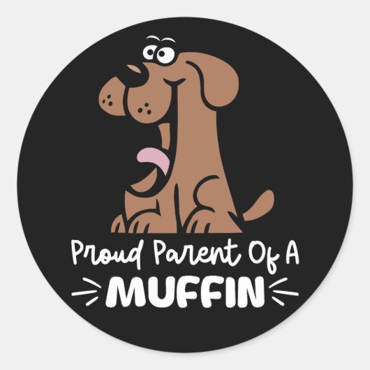 ペストリ誇りを持ったー用マフィンベーキングデザインの親 ラウンドシール (正面)