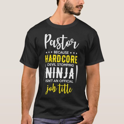 ペストルおもしろいデビルストンプ忍者なし役職 Tシャツ (正面)