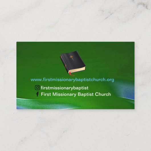 ペストルまたはデアコンクロス滝教会 名刺 (裏面)