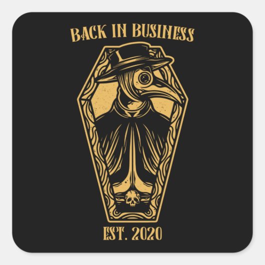 ペスト医おもしろい医の贈り物 スクエアシール (正面)