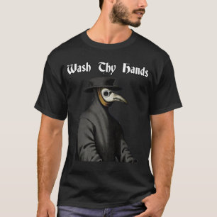 ペスト医師が手を洗うコロナウイルス Tシャツ